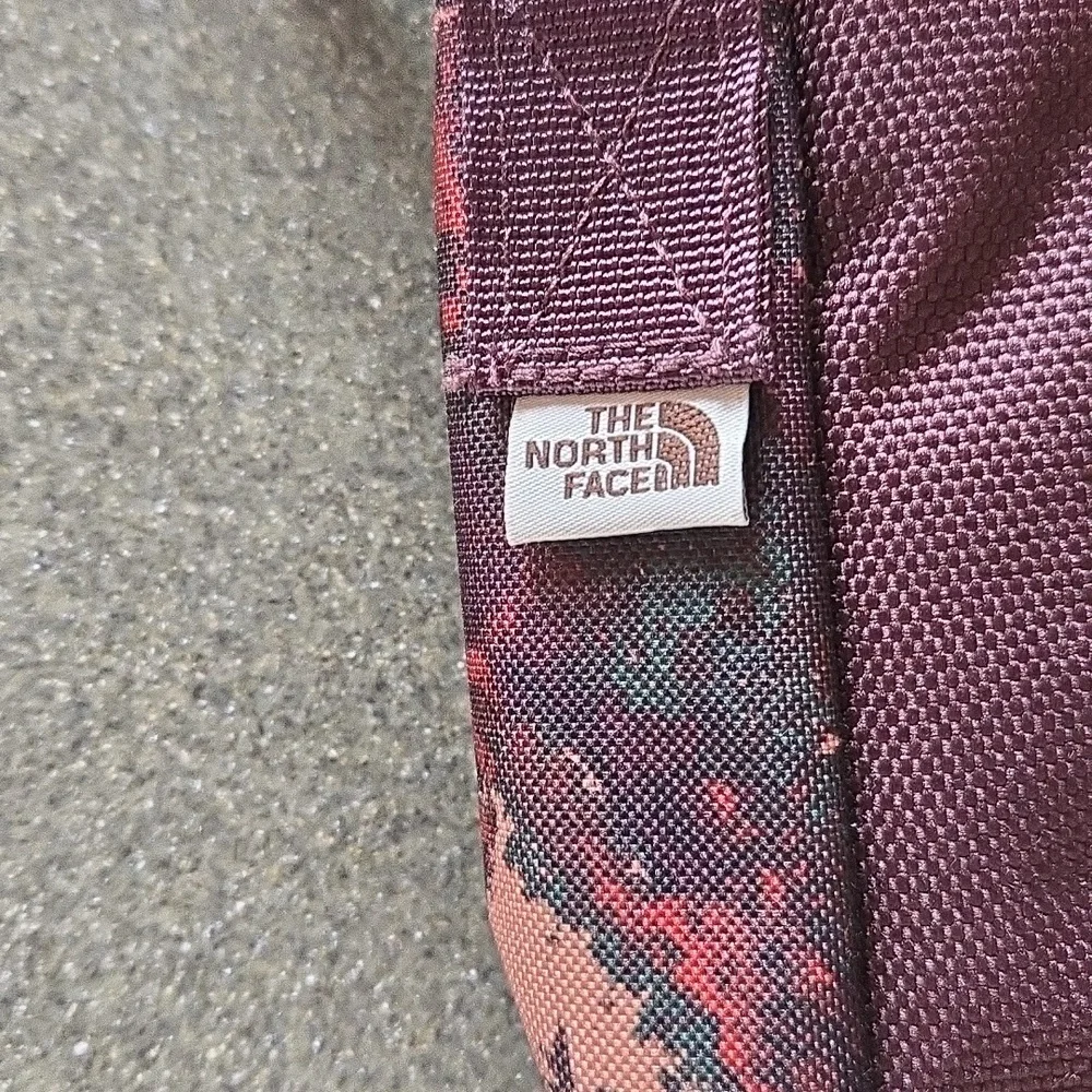 The North Face Bardu II Crossbody Bag Burgundy Abstract Camo Shoulder Bag